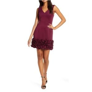 Donna Ricco Sleeveless Cupcake Hem Scuba Sheath Mini Dress